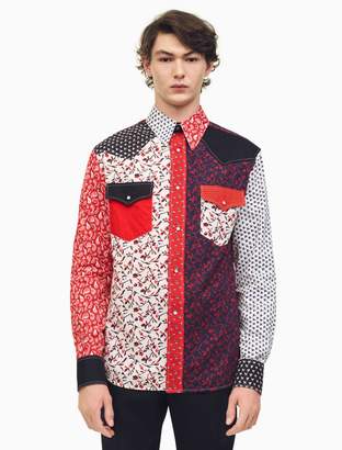 Calvin Klein patchwork calico shirt