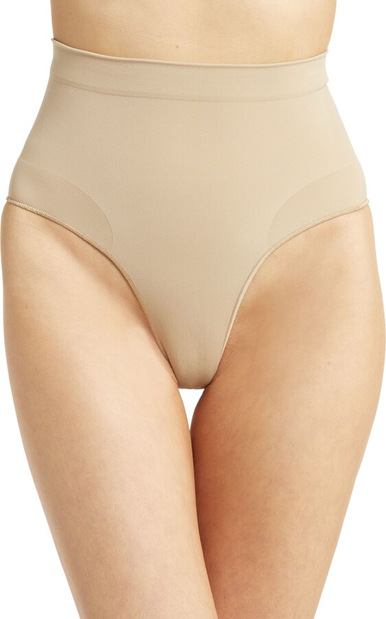 SKIMS Stretch Satin High Leg Bikini Briefs - Bronze - ShopStyle Panties