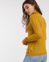 Thumbnail for your product : Raga Quinn mock neck burnout knit long sleeved top