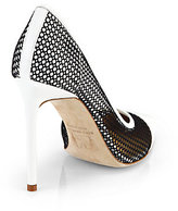 Thumbnail for your product : Reed Krakoff Academy Mesh & Patent Leather Cap-Toe Pumps
