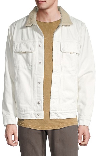 tan denim jacket with fur