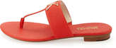Thumbnail for your product : MICHAEL Michael Kors Hayley MK Leather Thong Sandal, Mandarin