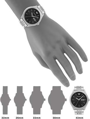 Emporio Armani Analog Dress Zeta Stainless Steel Bracelet Watch