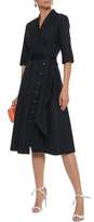 Thumbnail for your product : Saloni Mae-b Wrap-effect Cotton-blend Poplin Midi Dress