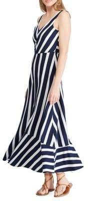 Chaps Striped Cotton Fit--Flare Dress