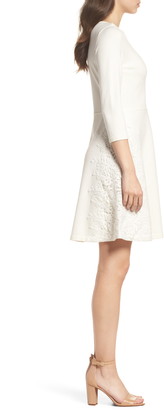 Eliza J Lace Overlay Sweater Dress