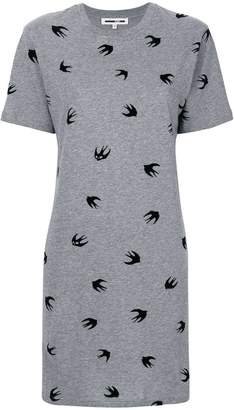 McQ swallow print T-shirt dress