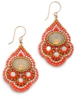 Thumbnail for your product : Miguel Ases Beaded Quartz Earrings