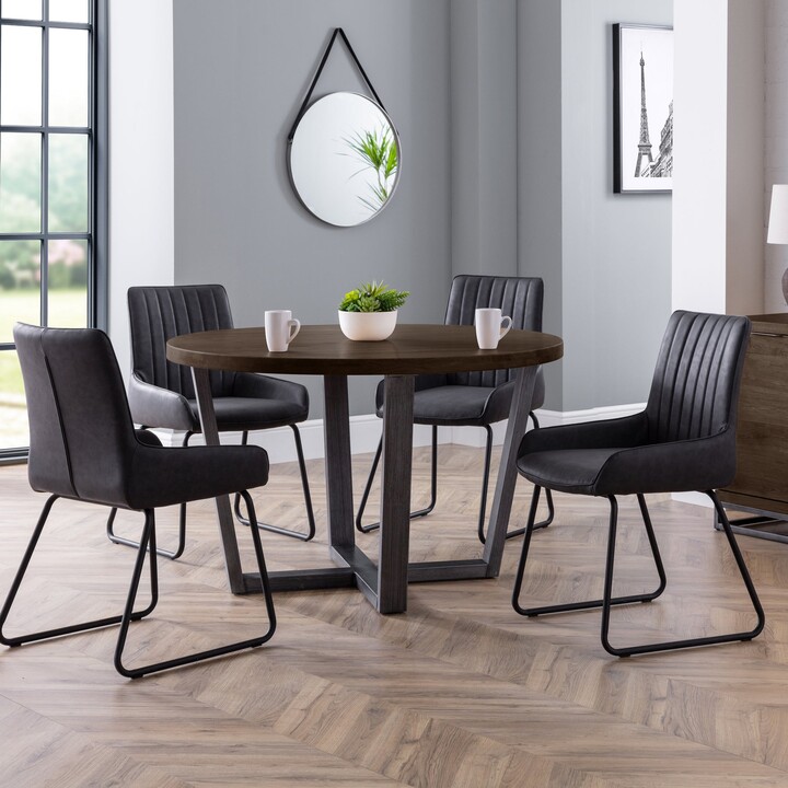 Dunelm Brooklyn 4 Seater Round Dining Table, Oak Brown ShopStyle