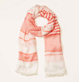 Thumbnail for your product : LOFT Geo Print Pom Pom Scarf
