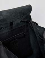Thumbnail for your product : ASOS Design Leather Front Pocket Backpack