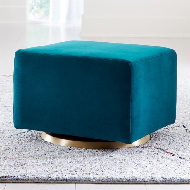 Milo Velvet Gliding Ottoman