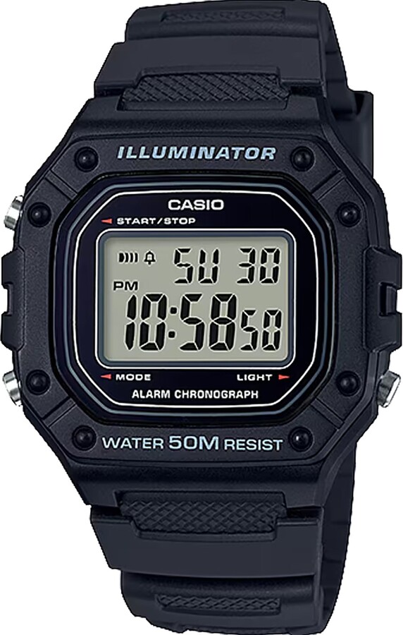 Casio 50M Digital Watch, Men's, Black