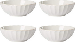 Lenox French Perle Scallop White Scallop 4-Piece Bowl Set