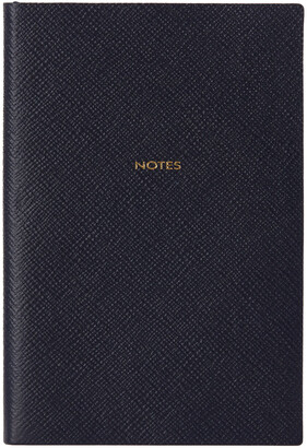 Smythson Mara Chelsea Notebook - Navy