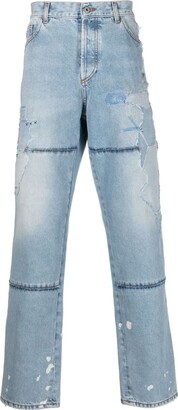 Marcelo Burlon County of Milan Distressed Patchwork Jeans