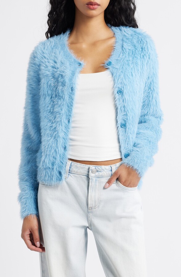 BP Sparkle Fuzzy Cardigan