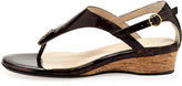 Thumbnail for your product : Taryn Rose Kat Patent Leather Strappy Sandal, Tortoise