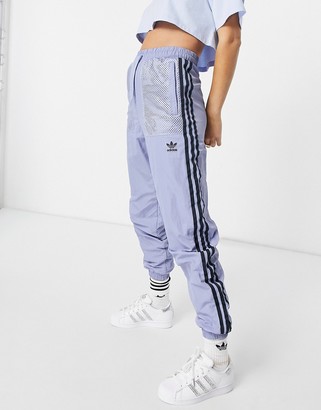 adidas Nylon Pants In Blue - ShopStyle