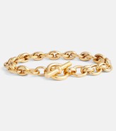 Thumbnail for your product : Tilly Sveaas Double Link 18kt gold-plated chain bracelet