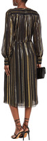 Thumbnail for your product : IRO Beloved Gathered Metallic Chiffon Midi Dress