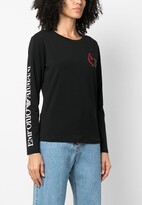 Thumbnail for your product : Emporio Armani Jade Rabbit-embroidered T-shirt