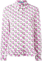 Prada - chemise à motif de c?urs - women - coton/Spandex/Elasthanne - 44