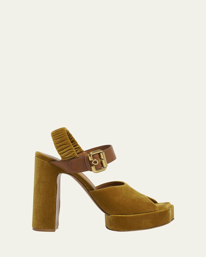 Chloé Aria Ankle-Strap Platform Sandals