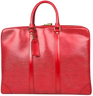 Louis Vuitton Porte Documents Voyage Red Cloth Bags