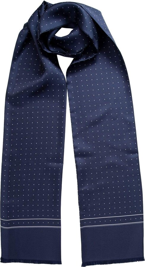 Save 29% Mens Accessories Scarves and mufflers Dolce & Gabbana Polka Dots Silk Shawl Fringes Scarf in White for Men 