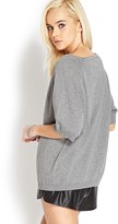 Thumbnail for your product : Forever 21 Oversized Cotton-Blend Sweater