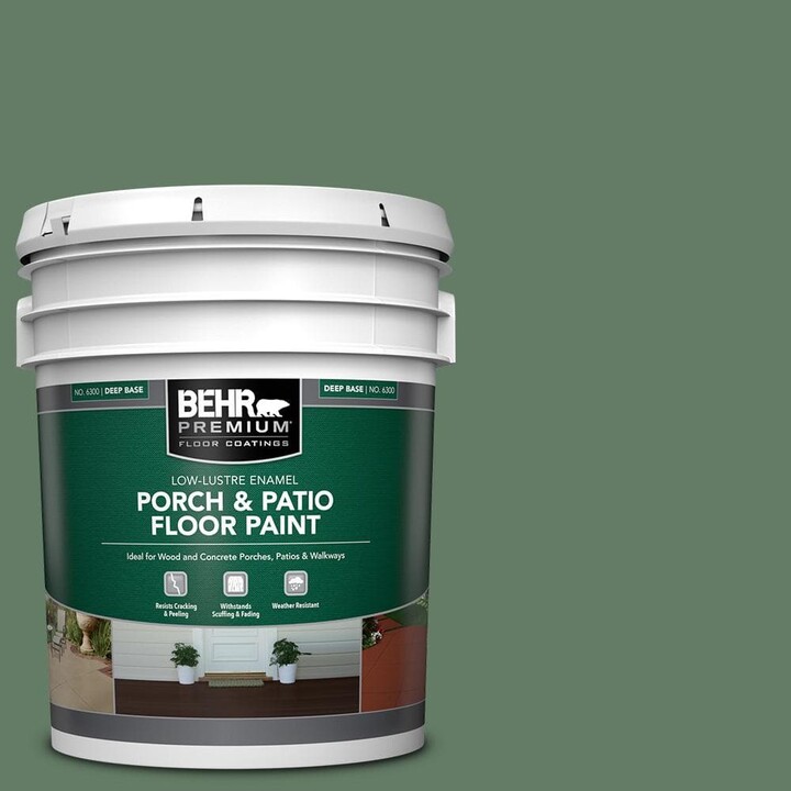 BEHR PREMIUM 5 gal. #S410-6 Greener Pastures Low-Lustre Enamel Interior/Exterior Porch and Patio Floor Paint