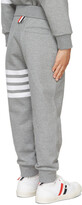 Thumbnail for your product : Thom Browne Kids Grey Loopback 4-Bar Lounge Pants