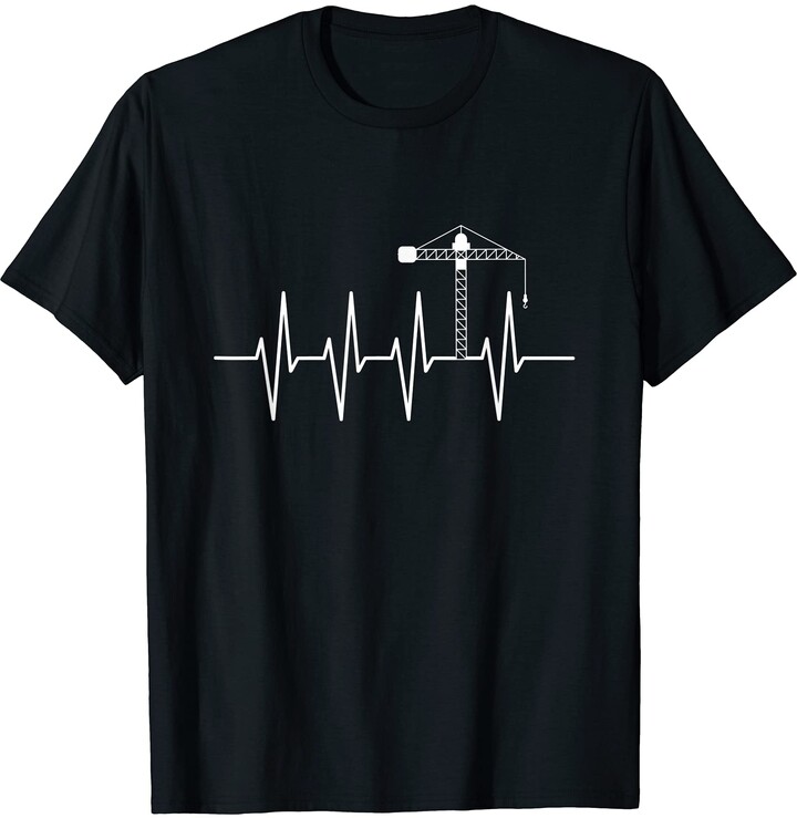 Funny Gifts For Crane Drivers And Crane Operators Crane heartbeat EKG ...