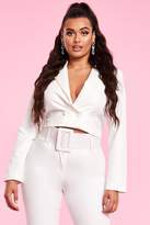 Thumbnail for your product : boohoo Cropped Double Breasted Blazer
