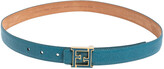 Thumbnail for your product : Fendi Blue Leather FF Logo Buckle Belt 85 CM