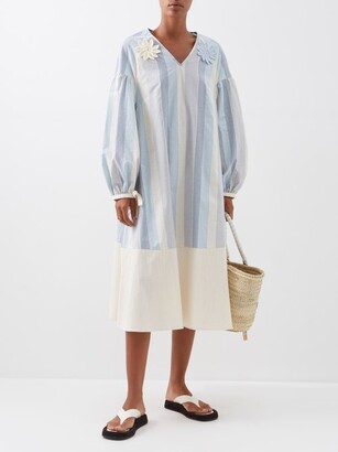 Vika 2.0 Striped Organic-cotton Midi Kaftan Dress - ShopStyle