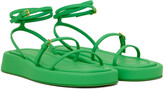 Thumbnail for your product : Sportmax Green Wedge Flat Sandals