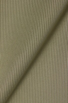Thumbnail for your product : Anine Bing Ren One-shoulder Ribbed-knit Tank - Green