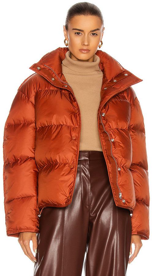 Acne Studios Orna Puffer Jacket in Rust Orange | FWRD - ShopStyle