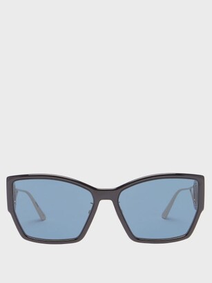Christian Dior 30montaigne logo Cat-eye Acetate Sunglasses - Black Blue