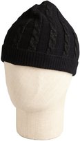 Thumbnail for your product : Hayden black and gold cashmere lurex cable knit beanie