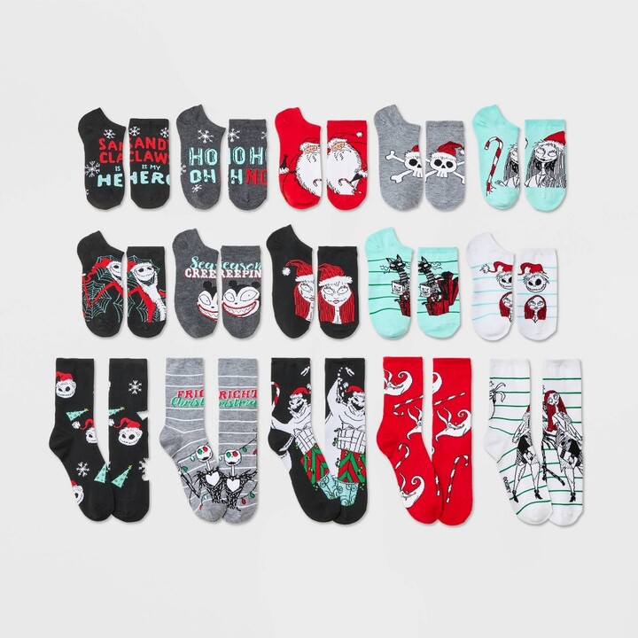 Disney Women s Nightmare Before Christmas 15 Days Of Socks Advent 