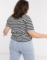 Thumbnail for your product : ASOS Curve DESIGN Curve ultimate t-shirt in black and white stripe