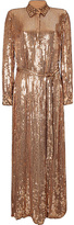 Thumbnail for your product : Emilio Pucci Silk Georgette Sequined Gown in Gold Gr. 42