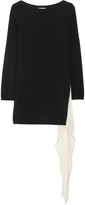 Thumbnail for your product : Vionnet Silk-paneled merino wool and cashmere-blend mini dress