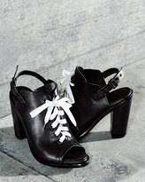 Thumbnail for your product : Rag and Bone 3856 Rag & Bone Trafford Lace-Up Peep-Toe Bootie, Black