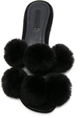 Alexander Wang Ava Rabbit Fur Sandals