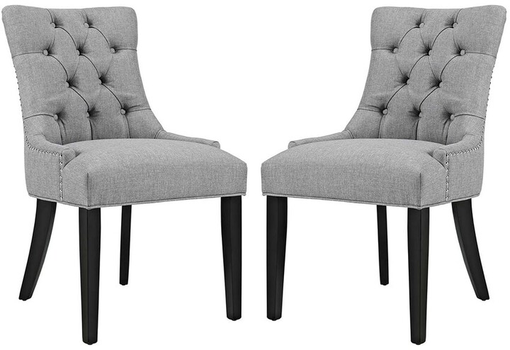 Modway Regent Upholstered Fabric Dining, Modway Regent Gray Fabric Dining Chair