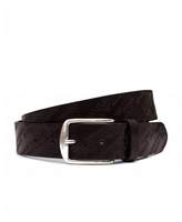 Thumbnail for your product : Armani Jeans All Over Script Leather Belt Colour: BLACK, Size: 34